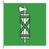 Fahne vom Schweizer Kanton St. Gallen, in Grün eine von einem grünen Band umwundene Fasces.